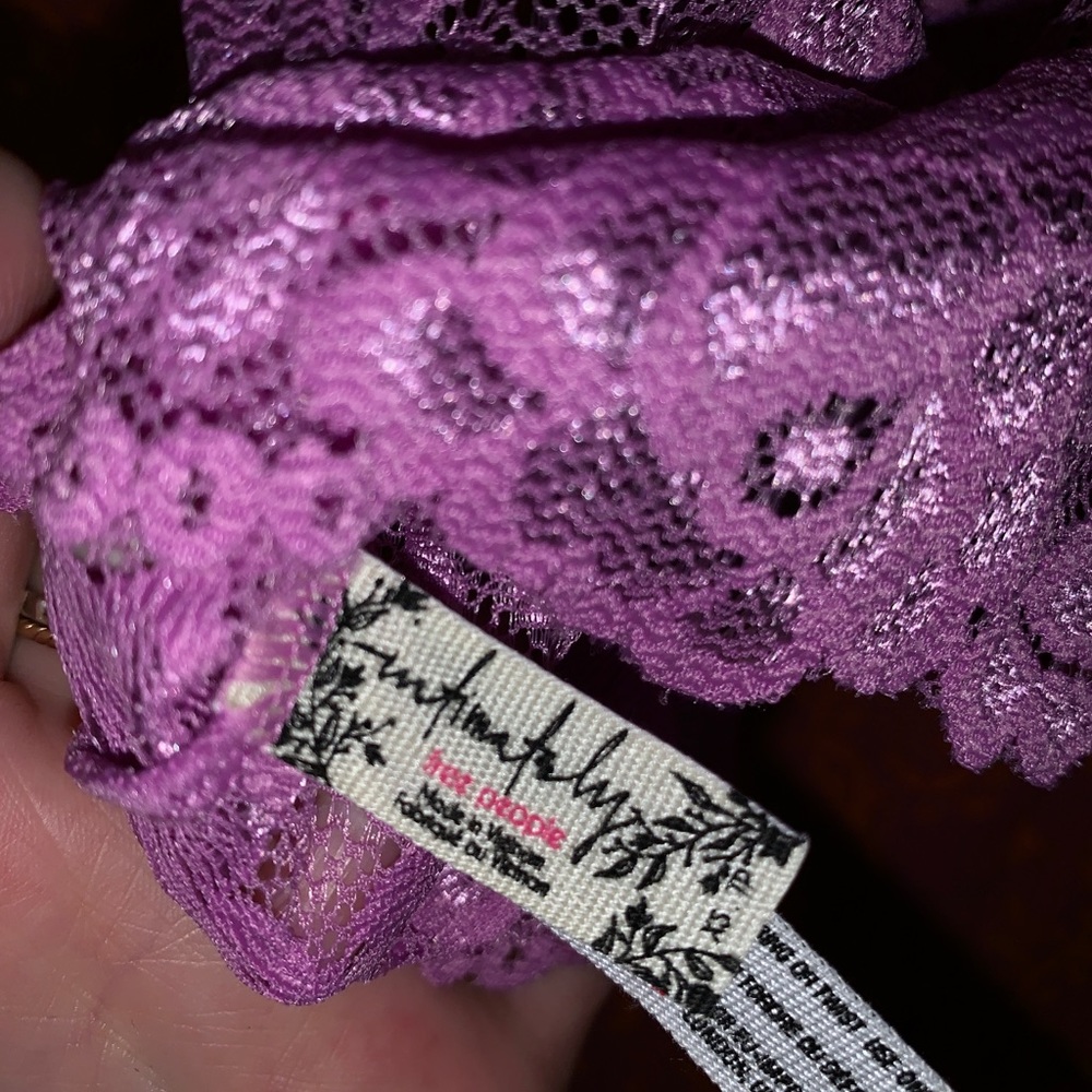 Pink lace bralette